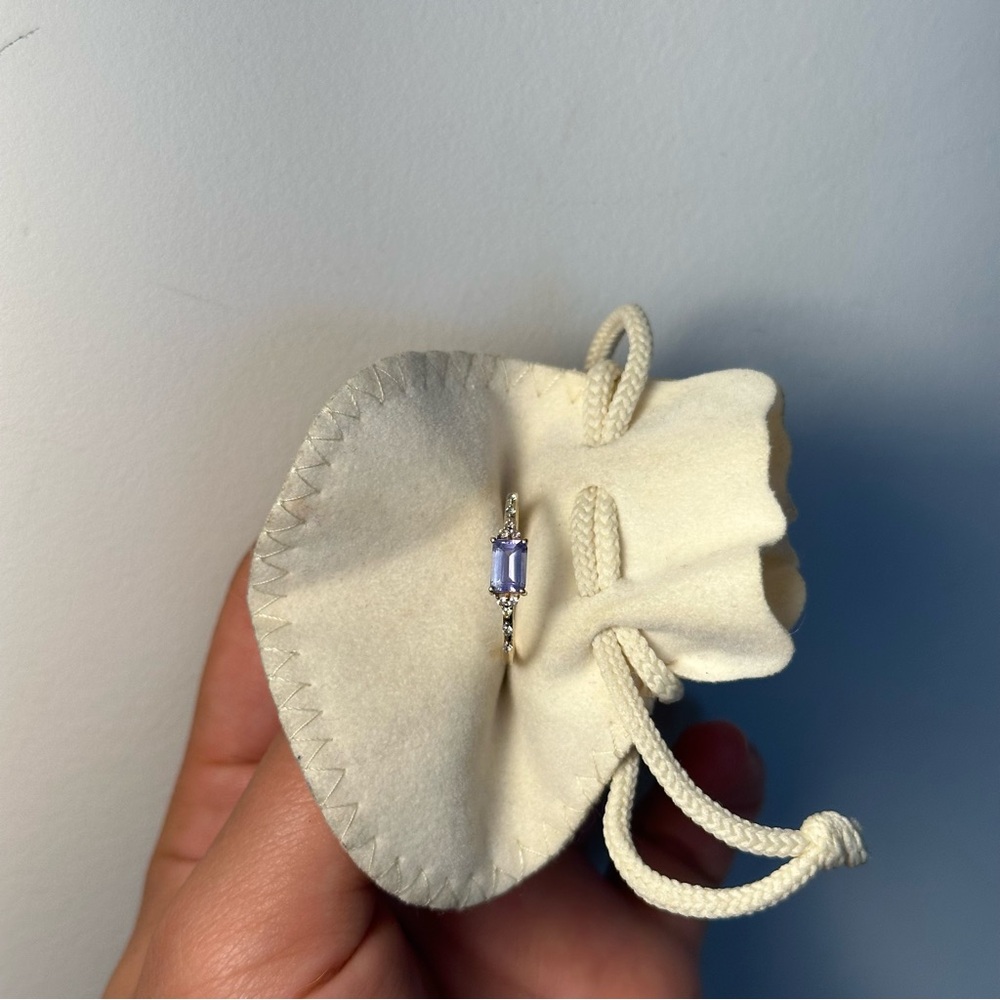 Local Eclectic - Solid Gold December Capsule Tanzanite Baguette Ring - Picture 4 of 17